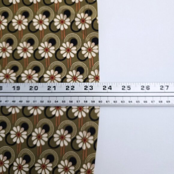 Melloday Pleated Round Neckline Button Back Closure Long Sleeve Multicolor XL - Picture 7 of 7